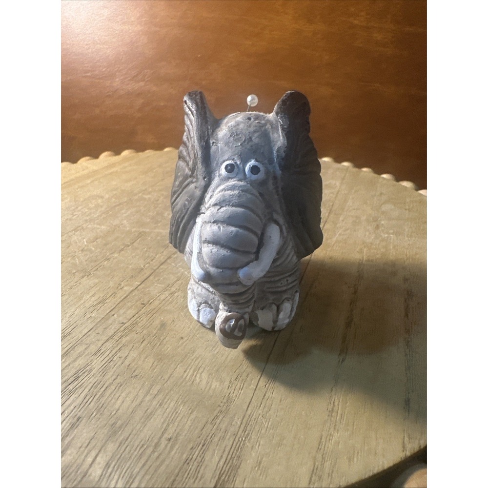 Vintage Elephant Ceramic Green Felt PinCushion